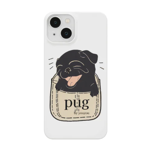 ほしい衝動が止まらない！黒パグポケットグッズ Smartphone Case