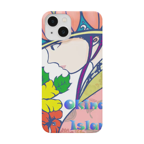 Okinawa 琉球花笠の女性 Smartphone Case