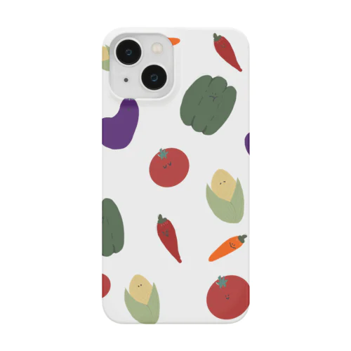 畑の野菜たち【夏野菜顔ありＶｅｒ．】 Smartphone Case