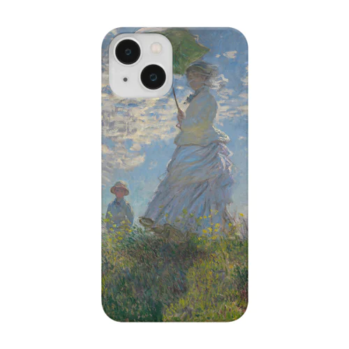 散歩、日傘をさす女性 / Woman with a Parasol - Madame Monet and Her Son Smartphone Case