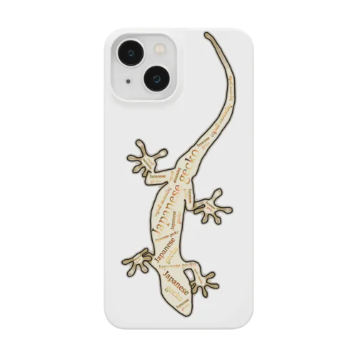 Japanese gecko(ニホンヤモリ)　英語デザイン スマホケース