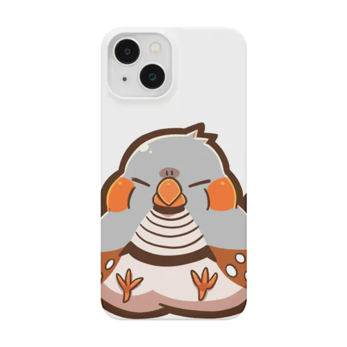 不服なキンカチョウ(フチあり) Smartphone Case