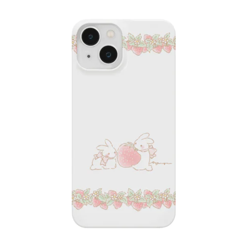 うさぎといちご(白) Smartphone Case