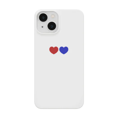 赤色と青色のハート Smartphone Case