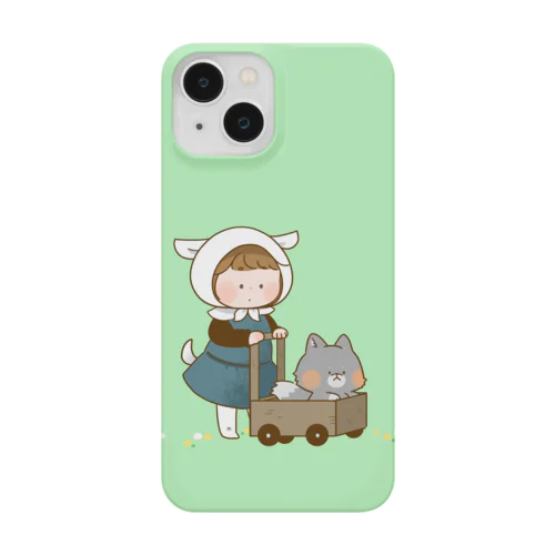 ゆるゆるとした子どもヤギさんと子どもオオカミさんグッズ Smartphone Case