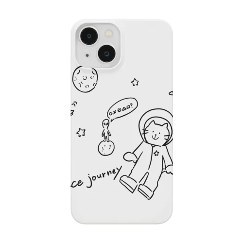 宇宙と猫 スマホケース