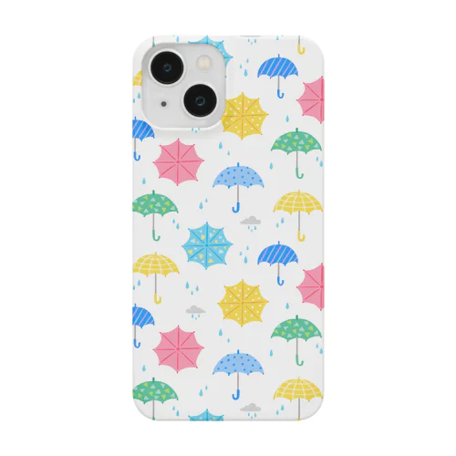 傘柄のスマホケース（白） Smartphone Case