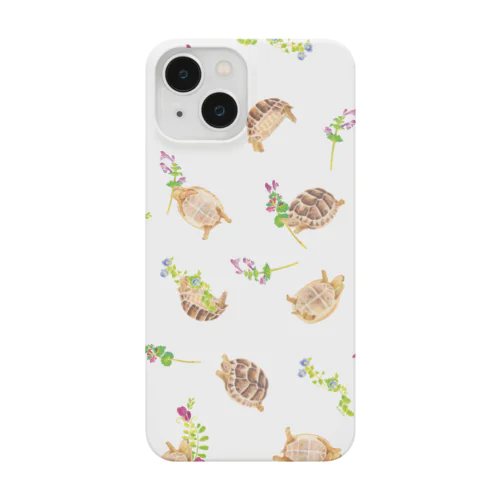 野の花とギリシャリクガメ Smartphone Case