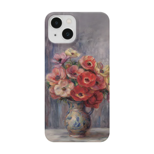 ルノワール アネモネ スマホケース 人気おしゃれ絵画iPhoneケース 背面ケース Smartphone Case