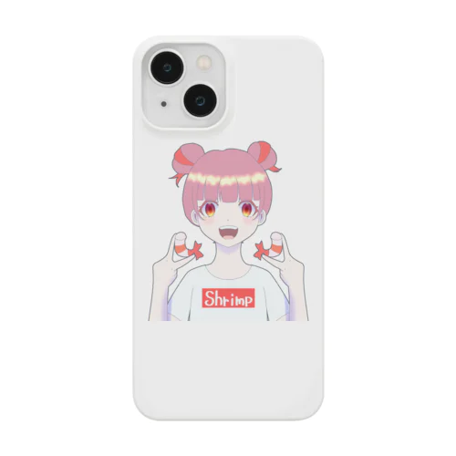 某ブランドから怒られそうなTシャツを着た女の子 スマホケース