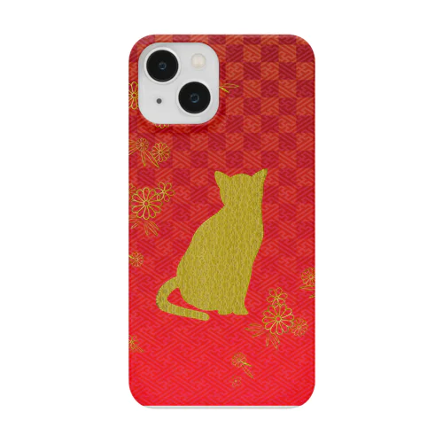 和柄・猫 Smartphone Case