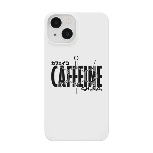 化学Tシャツ：カフェイン：コーヒー：紅茶：化学構造・分子式：科学：学問：理系 Smartphone Case