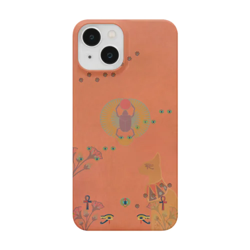 古代エジプト　ロータス • オレンジ　(スカラベ • バステト • ロータス) Smartphone Case