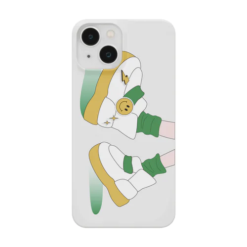 空想スニーカー green×yellow Smartphone Case