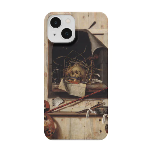 ヴァニタス画のあるアトリエの壁 / Trompe l'oeil with Studio Wall and Vanitas Still Life Smartphone Case