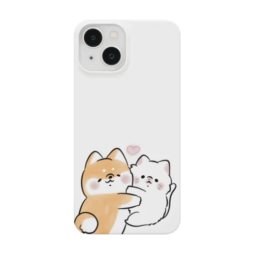 ほんわかしばいぬとねこ(ハグ) スマホケース