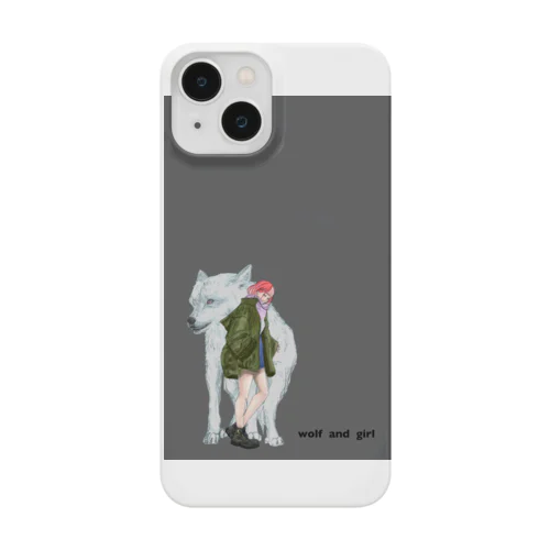 wolf  and girl Smartphone Case