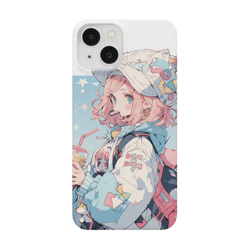 可愛いピンク髪少女 Smartphone Case