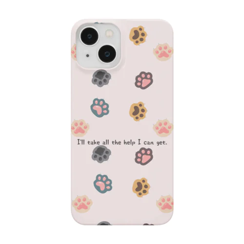 猫の手も借りたい（ドット）💕I’ll take all the help I can get. Smartphone Case