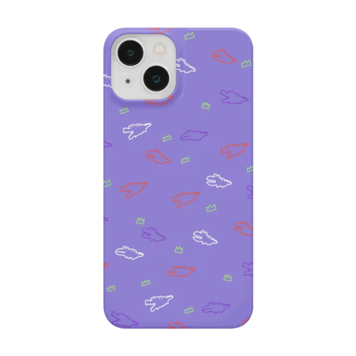 背景付きワニ総柄 Smartphone Case