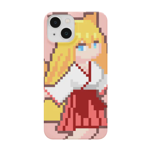 ドット絵狐巫女 スマホケース