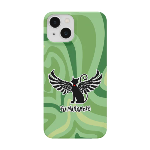 貓羽ちゃんSC green marble スマホケース