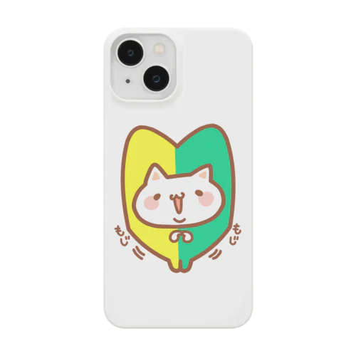 初心者マーク（白猫） Smartphone Case