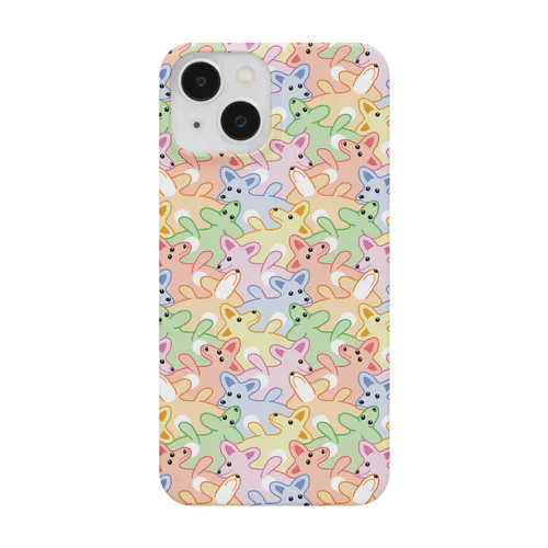 楽しい犬の模様３（多色） Smartphone Case