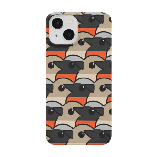ジョウビタキさん(男の子と女の子/ぎっしり) iPhone Smartphone Case