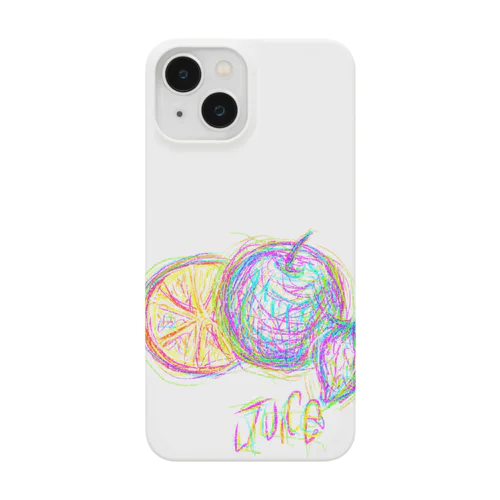 Juice fruits mix-white&pale color スマホケース