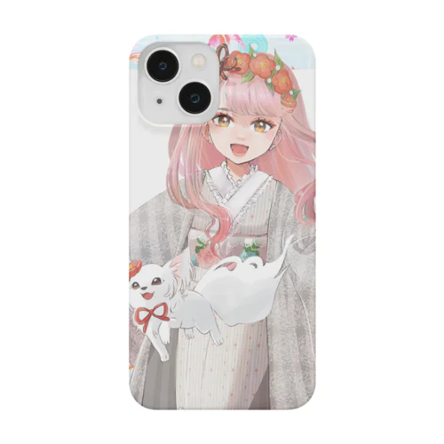 500人記念グッズ　サムネのイラスト Smartphone Case