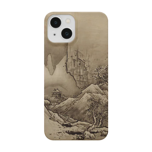 国宝；雪舟_秋冬山水図＜冬景＞ Smartphone Case