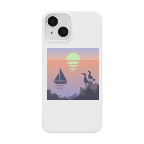 船と夕陽と海鳥と。 Smartphone Case