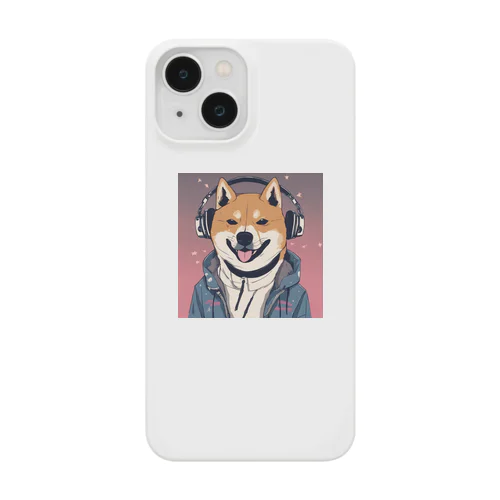 音楽を聴く柴犬 Smartphone Case