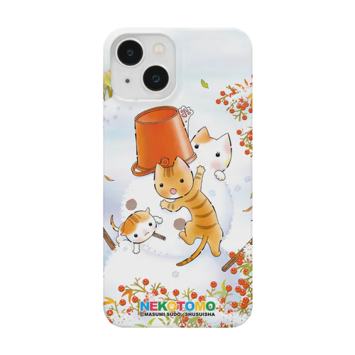 MASUMI SUDOコレクション「猫と雪だるま」 Smartphone Case