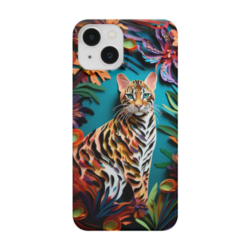 ペーパーアート Bengal cat Smartphone Case