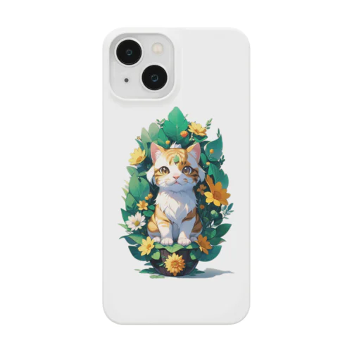 猫とフラワータイプB Smartphone Case