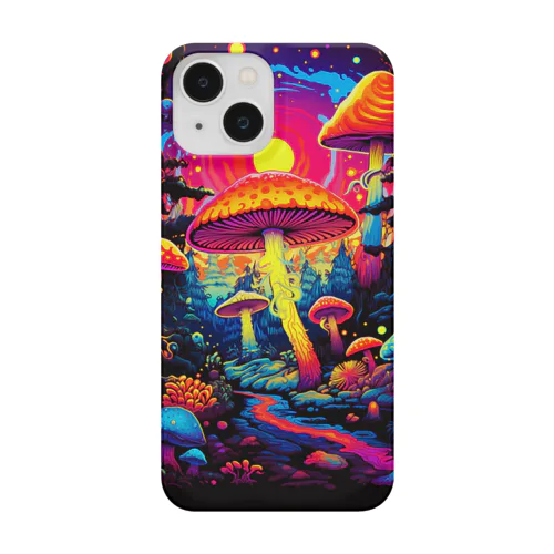 サイケデリックきのこ iPhone Smartphone Case
