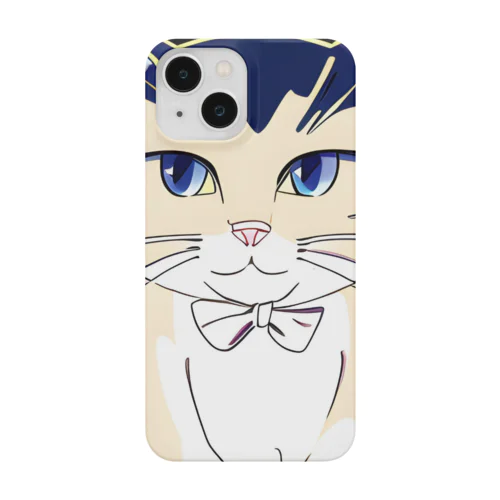 気品ある猫 シマシマ柄 Smartphone Case