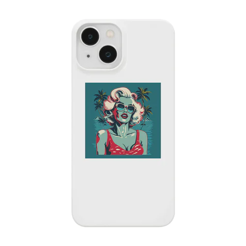 Marilyn monroe with cartoon style Smartphone Case