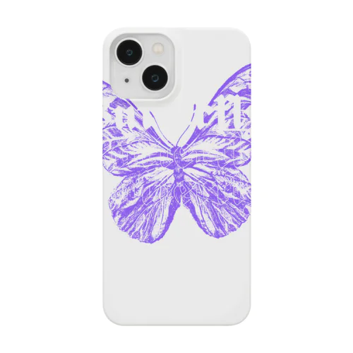 綺麗なパープルの蝶々イラスト Smartphone Case