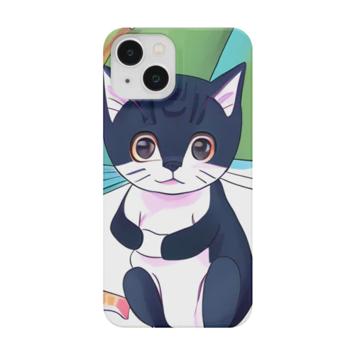 魚を捕えた子猫 Smartphone Case