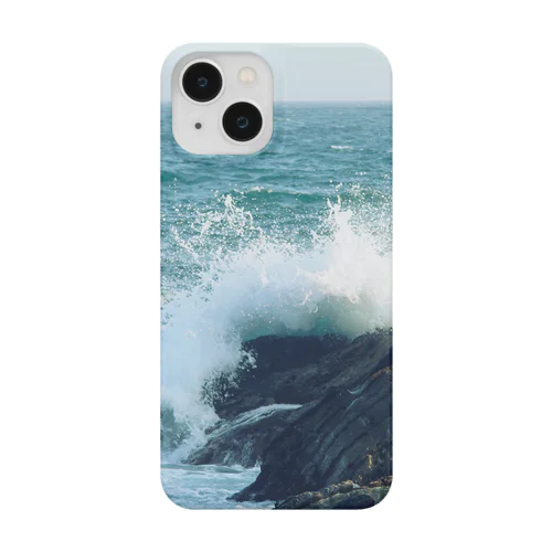 海＿波打ち際＿磯＿白波 Smartphone Case