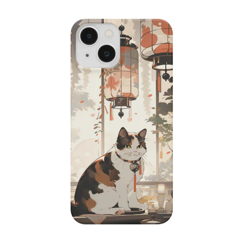 看板娘の三毛猫 ネコ スマホケース Smartphone Case