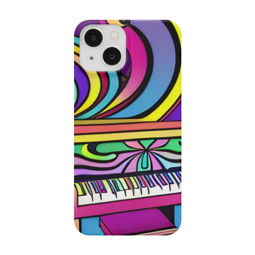 鮮やかなピアノ柄 Smartphone Case