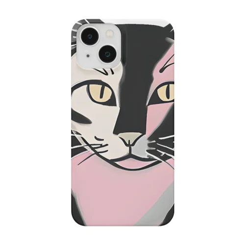 猫　モノクロ Smartphone Case