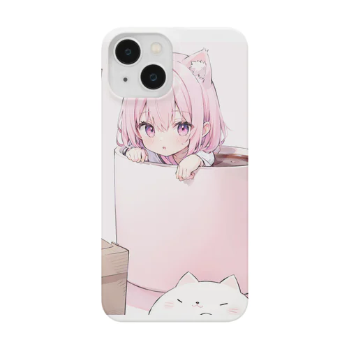 擬人化かわいい猫 スマホケース