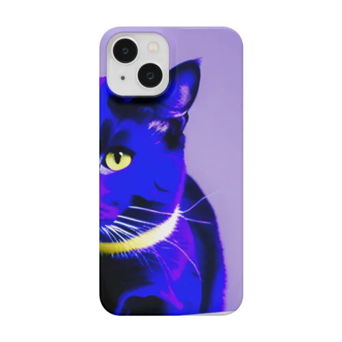 ネオンに染まった猫 Smartphone Case