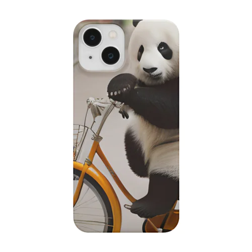 自転車に乗っているパンダ Smartphone Case