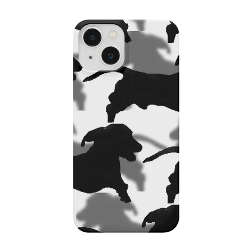 sticky zoo ダックスフンド ストラップ付き スマホケース STICKY ZOO】ストライプ ダックスフンド パピー iphoneケース